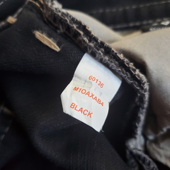 MEK USA DNM OAXACA BOOTS CUT BLACK WITH GOLD JEANS SIZE 42X34 - Picture 11 of 13